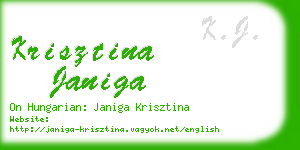 krisztina janiga business card